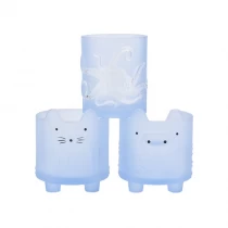 China 400ml cute blue luxury candle jar in Sunny Glassware manufacturer