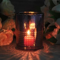 China Luxury menorah decorative candle glass tealight holder manufacturer