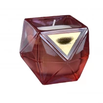 China Sunny diamond empty glass candle jar holders home decor manufacturer