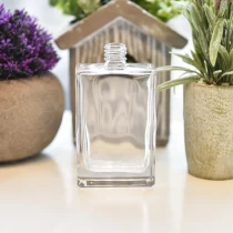 China Vintage clear square glass container double wall perfume bottle wholesale manufacturer