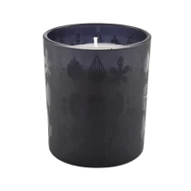 China black frosted glass jars for candle making black candle jars with black lids manufacturer