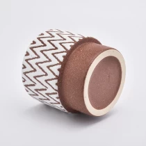 China Newly colorful decorative ceramic candle vessel for candle manufacturer