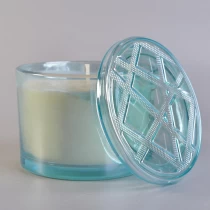 China Sunny luxury blue scented candle jars with lid wholesale china manufacturer