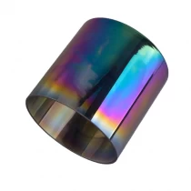 China Wholesales 6oz 8oz 10oz luxury iridescent custom glass candle holders manufacturer