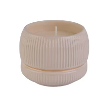 China Sunny glassware pink tealight ceramic candle jars 10oz 20oz manufacturer
