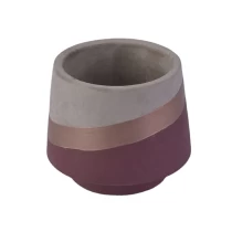 China Red polymer clay candle holder concrete candle jar supplier manufacturer