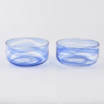 China Color melted wholesale blue color glass candle holder manufacturer