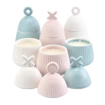 China In bulk custom Matte glaze ceramic candle holder with lid manufacturer