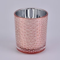 China Sunny glassware empty customized pink glass candle jars manufacturer