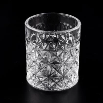 China 100ml Crystal geometric custom glass candle jar manufacturer