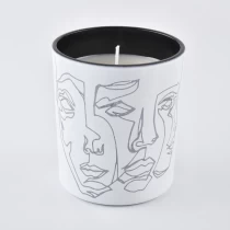 China scented candle vessels clear glass matte white candle vessels manufacturer