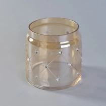 China Wholesales luxury glass candle beauty container in bulk manufacturer