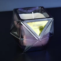 China 8oz 10oz Sunny custom Hexagon luxury glass candle jars manufacturer