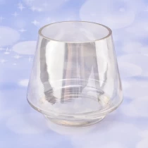 China Clear decorative glass votive candle vessel empty supplier manufacturer