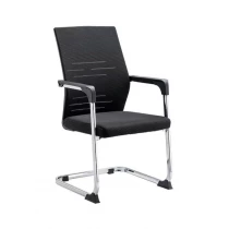 porcelana Newcity 507C-1 Sala de reuniones Silla de malla con lazo Silla para visitantes de calidad atractiva Silla de malla con estructura de metal cromado ergonómica y barata Proveedor original de silla de malla para visitantes de espuma Foshan China fabricante