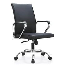 China Newcity 302B Vanzare fierbinte Design modern și contemporan Material durabil din piele de birou Scaun de conferință pentru întâlniri de afaceri Scaun bază fixă ​​robustă producător