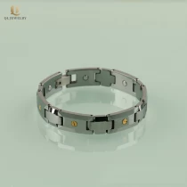China Großhandel Herren Wolfram Schmuck Hohe polierte Wolframkarbidarmbänder mit Nagel und Magneten China Lieferant Hersteller