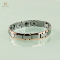 China Großhandel Herren Wolfram Schmuck Gesundheit Rose Gold Wolfram Armband Für Männer mit Magneten China Lieferant Hersteller