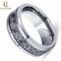China Cool Special Tungsten Carbide Ring with unique Carbon Fiber inlay China Tungsten Ring manufacturer supplier manufacturer