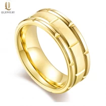 porcelana Anillo de tungsteno de chapado de oro amarillo 4 partes combinadas top de tungsteno de tungsteno de tungsteno de oro tungsteno de oro anillo de carburo especial único y fresco fabricante