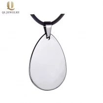 China Top Qualität Männer Modeschmuck Wolframkarbid Drop Form Hund Tag Wolfram Drop Form Anhänger für Männer Tropfen Form Halskette China Hersteller Hersteller