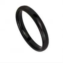 Cina Cina Anello di tungsteno in stock Popolare Anello in carburo di tungsteno nero con cupola da 3 mm Fedi nuziali da uomo Produttori produttore