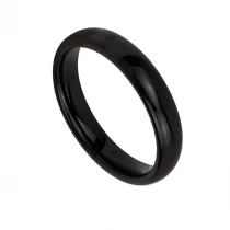 Cina Cina Anello di tungsteno in stock Popolare Anello in carburo di tungsteno nero con cupola da 4 mm Fedi nuziali da uomo Produttori produttore