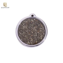 porcelana Colgante de círculo de carburo de tungsteno para hombres retro y de interés especial con incrustaciones de mineral de cobre Proveedor de China fabricante
