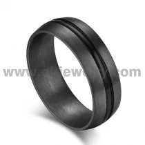 China Rare Metal Wedding Band for Men 8mm Domed Brushed Pure Tantalum Ring with 2mm Black Channel China Manufacturer manufacturer