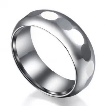 China Neuestes Design, 8 mm Facette und hochglanzpolierter Wolframkarbid-Ring, Herren-Ehering, China-Hersteller Hersteller