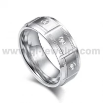 Chine Alliances de mariage en chrome cobalt brossé et rainuré, bords plats et biseautés de 8 mm, avec 7 pierres CZ, usine chinoise, nouveaux modèles 2024 fabricant