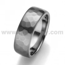 China Rare Metal Pure Tantalum Couple Rings 8mm Domed Polished and Hammered Tantalum Ring China Manufacturer manufacturer