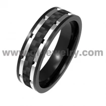China 8mm Titan- und Kohlefaser -Ring Eine Fusion von Stil und Haltbarkeit Schwarzer Carbon -Ehering China Hersteller China Hersteller