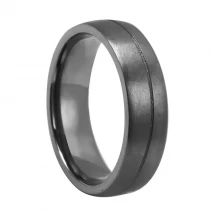 China Rare Metal High Purity Tantalum Couple Rings 6mm Domed High Polished and Brushed Men's Tantalum Ring China Manufacturer manufacturer