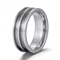China High Quality Hot Sale Classic Style 8mm Tungsten Carbide Blank Ring Dual Channel Tungsten Ring Inlay China Manufacturer manufacturer