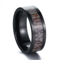 Cina Anello antlerle in carburo di tungsteno neri in tungsteno neri: dove la forza incontra l'eleganza selvaggia produttore di porcellane produttore