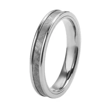 China 2mm Meteorite Inlay Wedding Band for Women & Men | 4mm Polished Tungsten Carbide Wedding Bands China Manufacturer manufacturer