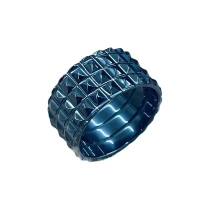 China Wholesale Pyramid-Cut Zirconia Ceramic Rings for Fashion Jewelry & Watch Accessories manufacturer