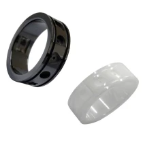 China Galaxy-Inspired Interlocking Ceramic Zirconia Ring Set | Direct Factory & Bulk Supply manufacturer