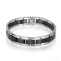 China Direct Manufacturer Supply: Durable Black Vacuum-Plated Tungsten Couple Bracelets for Wholesale manufacturer