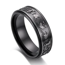 China Custom 8mm Black Zirconium Men's Celtic Claddagh Ring - OEM/ODM Manufacturer for Wholesale manufacturer