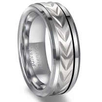 China 8mm Tungsten Carbide 360° Spinner Rings with Full Engraving - Factory Direct Wholesale manufacturer