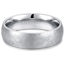 porcelana Anillo de titanio puro de plata cepillada al azar | Banda lisa arenada | 2/4/6/8 mm o ancho personalizado | Joyería de titanio hipoalergénica unisex | Anillo de pareja OEM fabricante