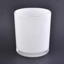 China Gloss White Glass Candle Vessel 12 Oz pengilang