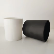 Κίνα Ματ λευκά ματ μαύρα γυάλινα δοχεία για τη λήψη κεριών κατασκευαστής