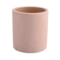 China home decor pink concrete candle jars manufacturer