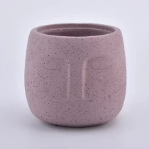 porcelana Tenedor de la vela de cerámica de cerámica marrón rojizo de la forma rojiza de 910 ml para la decoración del hogar fabricante