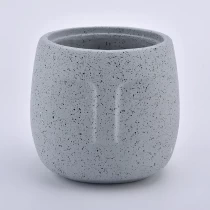 China large concrete candle jars with face pattern for wholesale manufacturer