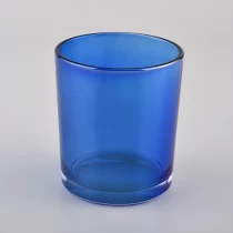 Chine Bougeoir en verre bleu foncé JAR 12 OZ Capacité fabricant