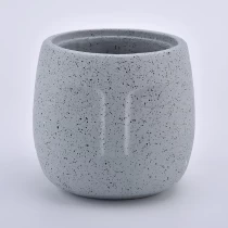 porcelana Frascos de vela de concreto de patrón de cara grande fabricante